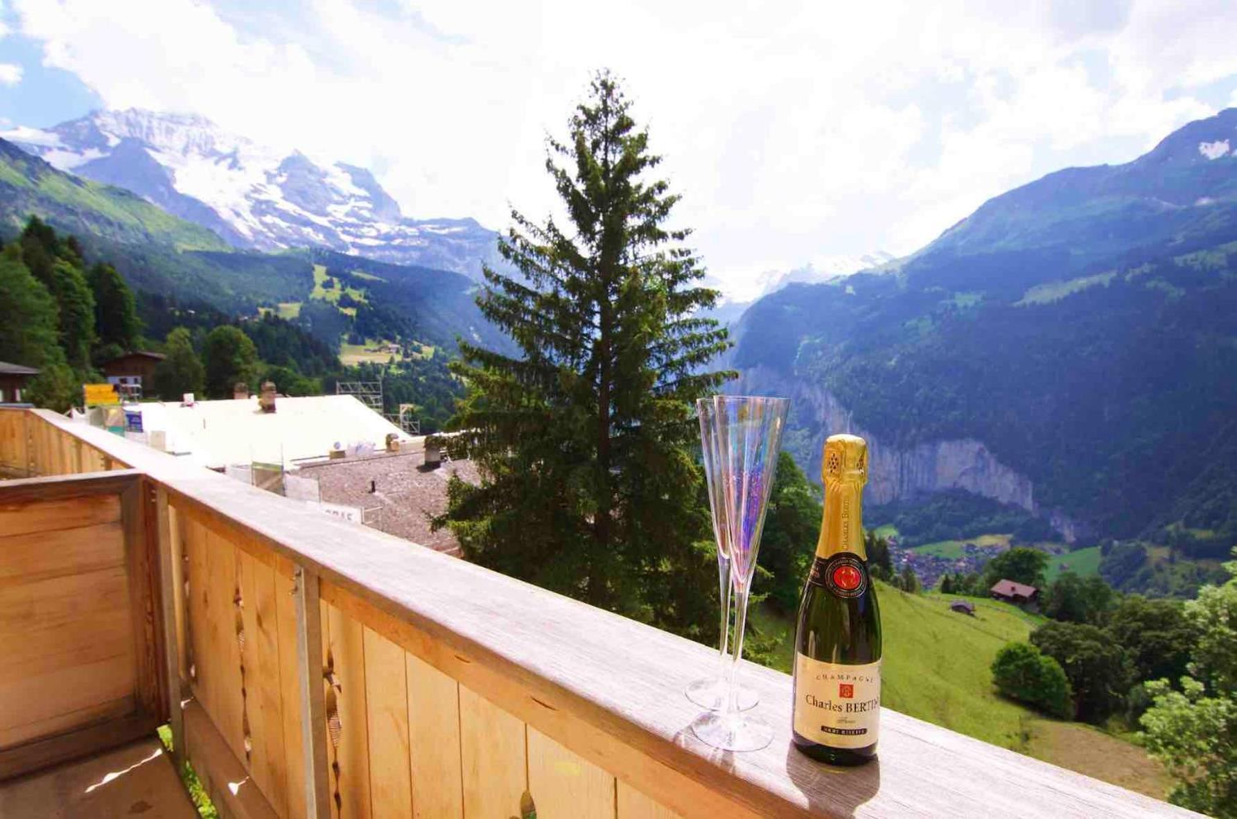 Holiday Flat #1, Chalet Aberot, Wengen, Switzerland Exteriér fotografie